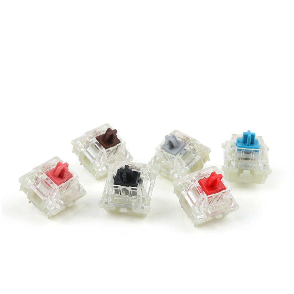 Teclas originais NOVAS Cherry MX para teclado mecânico prateadas vermelhas pretas azuis marrons lineares táteis Cherry Clear SMD RGB