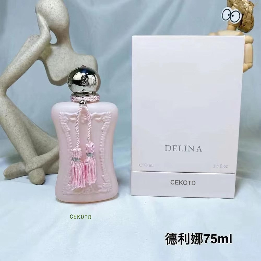 Perfume Unissex de Qualidade Rosas Orientais 75ml Colônia de Longa Duração Aroma Floral Spray Corporal de Perfume Presente