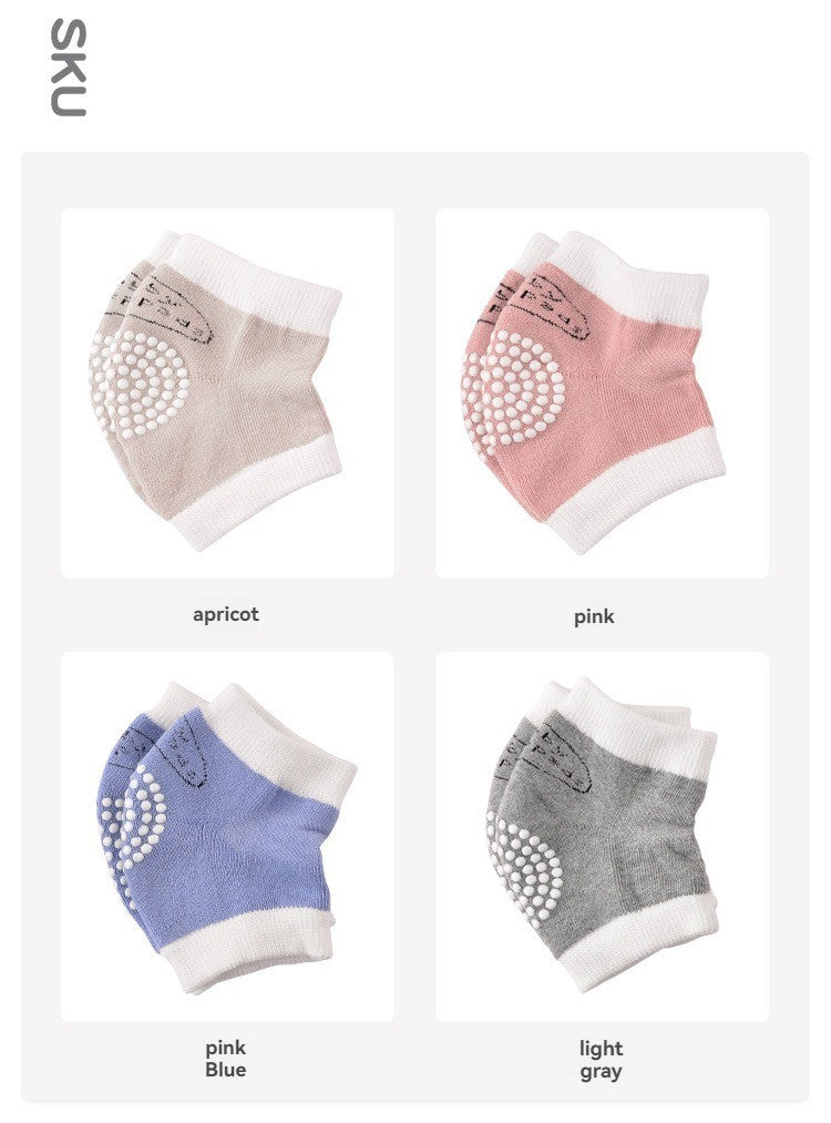 Baby Crawling Knee Pads Breathable, Toddler Walking Anti-Fall, Infant 0-3 Years Old, Pure Cotton Anti-Collision Elbow Pads, Non-