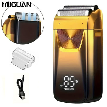 Electric Foil And Bald Shavers 2 In 1 Double Shaver For Men Reciprocating Razor Blade And Popup Beard Trimmer With Rechargeable