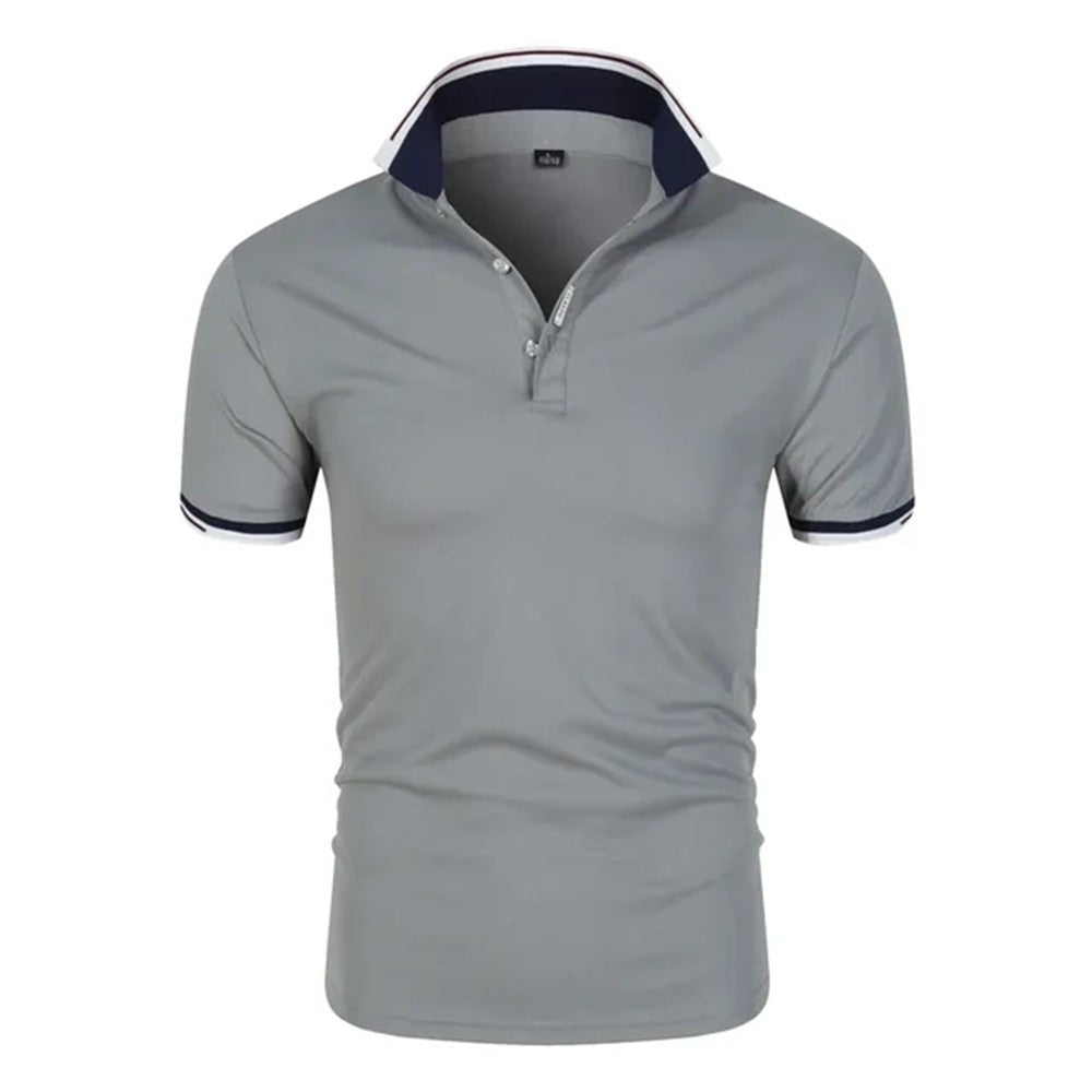 Summer Men Polo Men Shirt Short Sleeve Polo Shirt Contrast Color Polo New Clothing Streetwear Casual Fashion Men Collar Tops