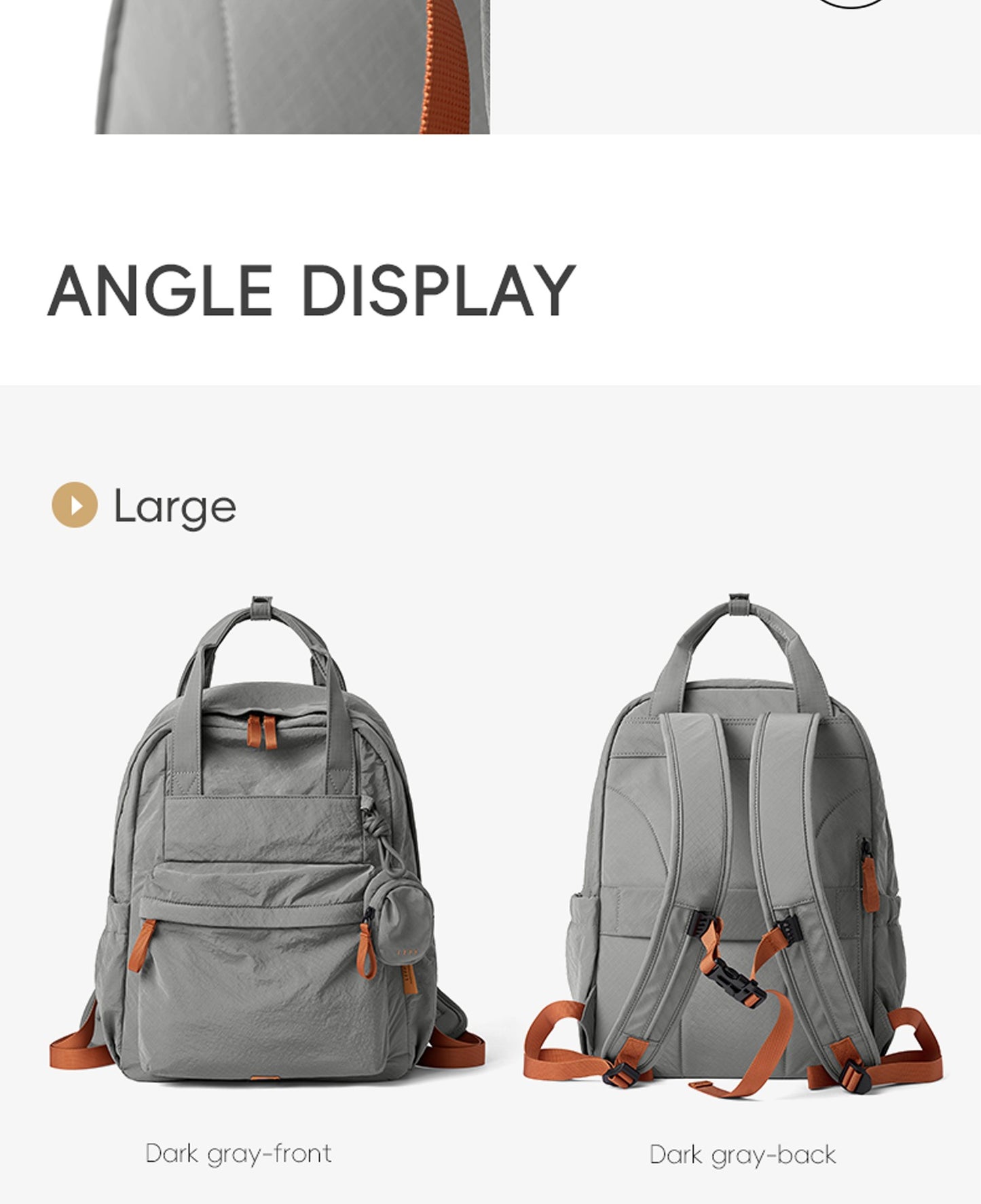 Mochila Feminina LEFF de 15,6 Polegadas Mochilas Grandes para Laptop à Prova d'Água Mochila Leve para Viagens e Deslocamento ao Ar Livre