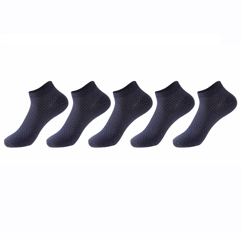 5Pairs/lot Men Socks Bamboo Fiber Short Ankle Socks High Quality Summer Winter Business Breathable Male Short Sock Meias Man Sox