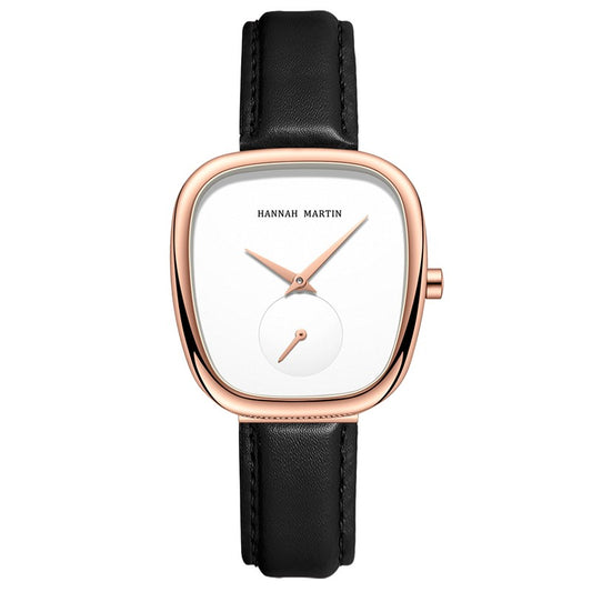 HANNAH MARTIN Brand Original Luxury Women Watch Rose Gold Fashion Stainless Steel Quartz Movement Waterproof Women Dress Watches
