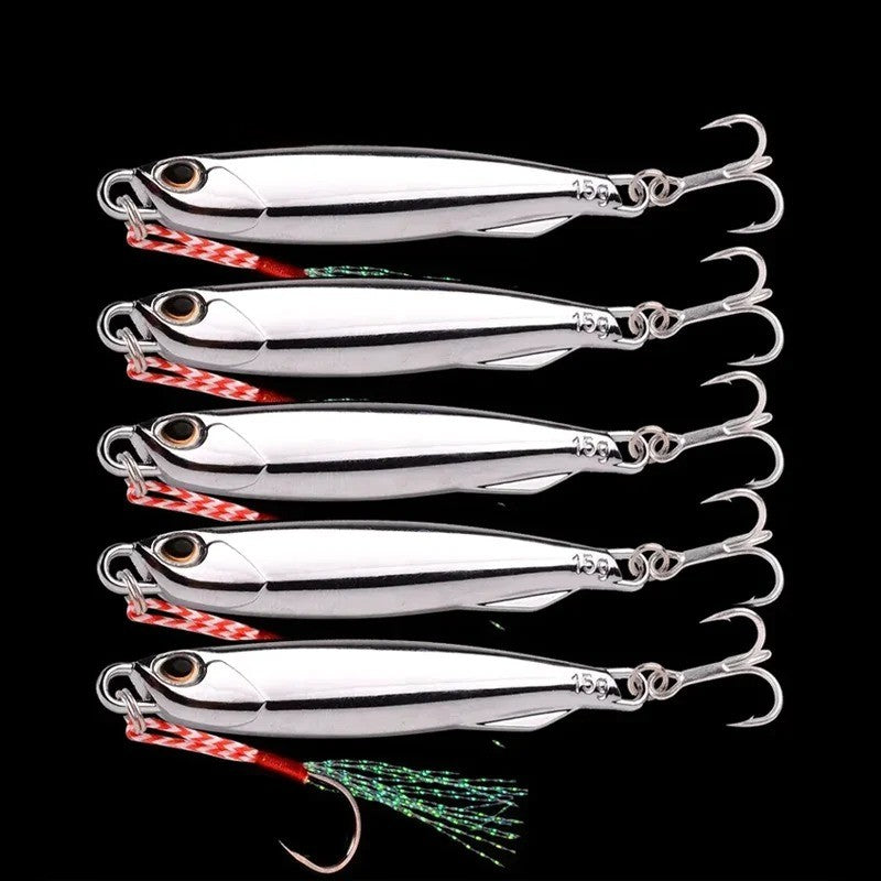 10 unidades/pacote Iscas Metálicas Jig para Pesca 30g 40g Chapeamento Prateado Isca Metálica Jig Pesca Marítima Isca de Pesca Baixo Salgado Material de Pesca