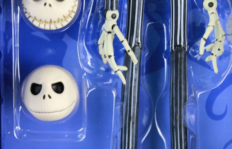 O Estranho Mundo de Jack Skellington com Cabeças Intercambiáveis Boneco de Ação PVC Brinquedo Modelo Coleção Presente 35cm