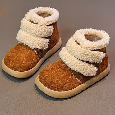 Thick Warm Plush Boots For Children 2025 New Designers Teenager Kid's Padded Boots Outdoor Hiking Boy's Girl's Snow Boots