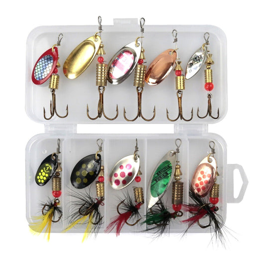 Isca Colher Metálica Spinner 2 a 8g 3.5g 10pçs/Lote Colher Isca Crankbaits Wobblers de Pesca Para Lucio Conjunto de Isca de Pesca