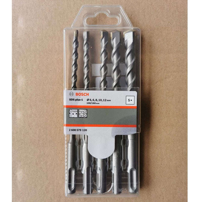 BOSCH 2608579120 SDS-plus Brocas Multifuncionais 5 PEÇAS Para Concreto/Alvenaria Haste Redonda 4 Pontas Acessórios para Ferramentas Elétricas
