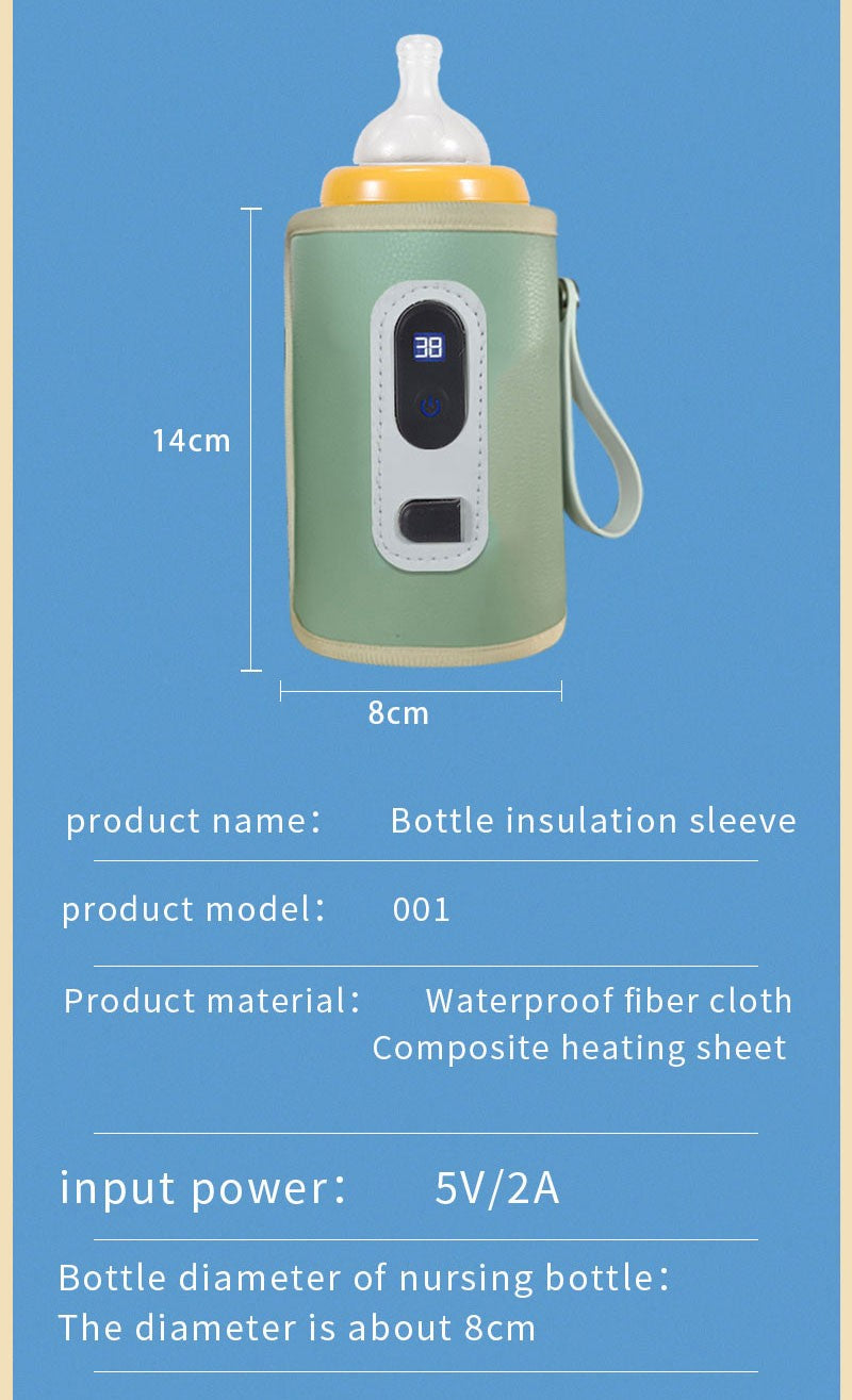 USB bottle warmer bag, baby milk insulation bag, portable multifunctional bottle warmer, suitable for home travel and cars.