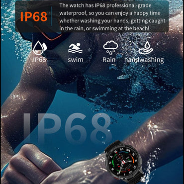 Relógio Inteligente Militar para Homens, Bateria de 1100mAh, Bússola, Monitor de Fitness, Tela AMOLED HD, Chamada BT, Smartwatch para Android IOS