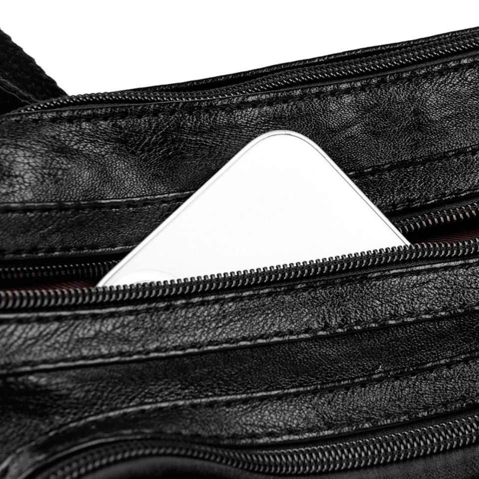 Top Quality Pu Leather Female Crossbody Multiple Pockets Bag Elegant Shoulder Bags for Women Casual Purses and Handbags Sac 2026