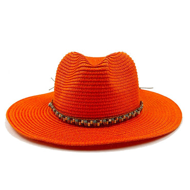 Rose Red Summer Straw Hat Jazz Top Visor Hat New Accessories Outdoor Summer Visor Beach Hat sombreros