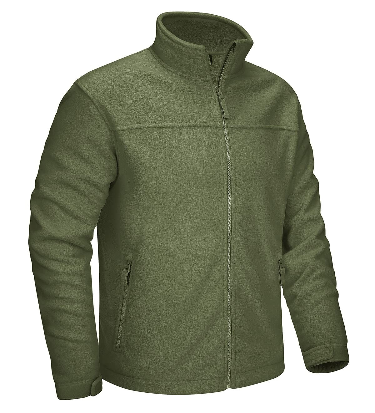 TACVASEN Winter Windproof Fleece Jackets Full Zip Mens Winter Jacket Multi-Pockets Work Coats Hiking Windbreaker Climbing Parka