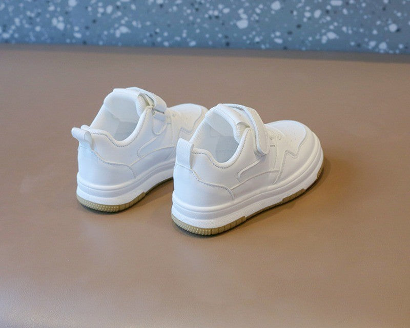 Children's White Shoes Spring and Autumn Kid's Sports Shoe Anti slip Lightweight Boys Board Shoes Soft Sole Baby Casual Shoes