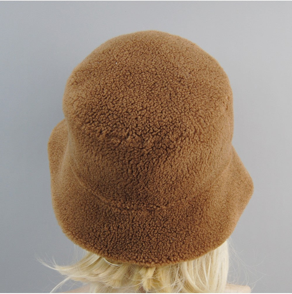 Chapéu de Pele de Carneiro Shearling Partículas Chapéus Femininos Inverno Quente Clássico Luxuoso Bonés de Alta Qualidade Chapéu Feminino Moda Novo Design Chapéu de Balde