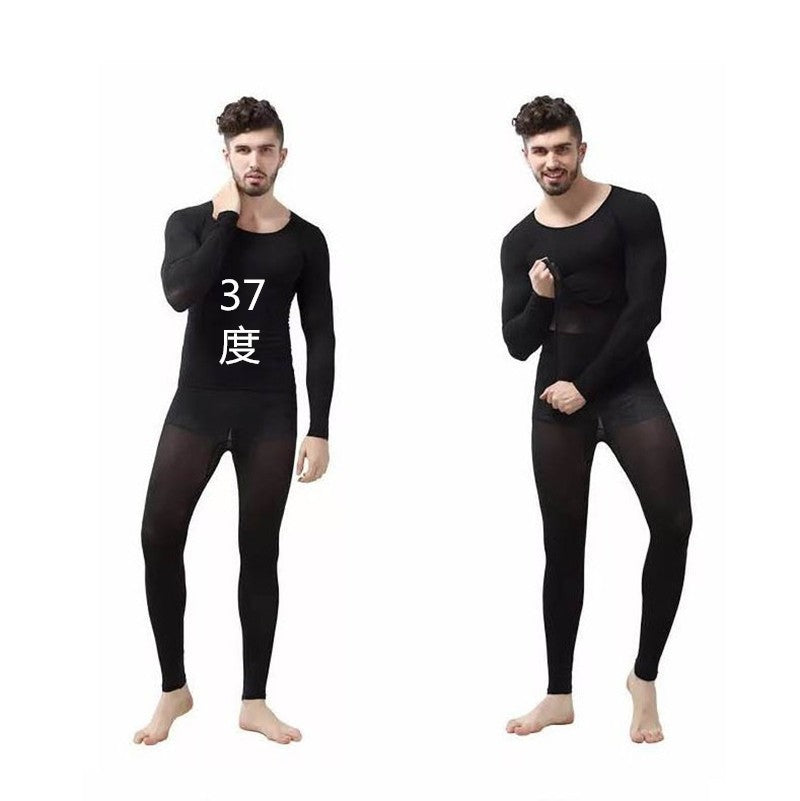 Winter 37 Degree Constant Temperature Thermal Underwear for Men Ultrathin Elastic Thermo Underwear Seamless Long Johns
