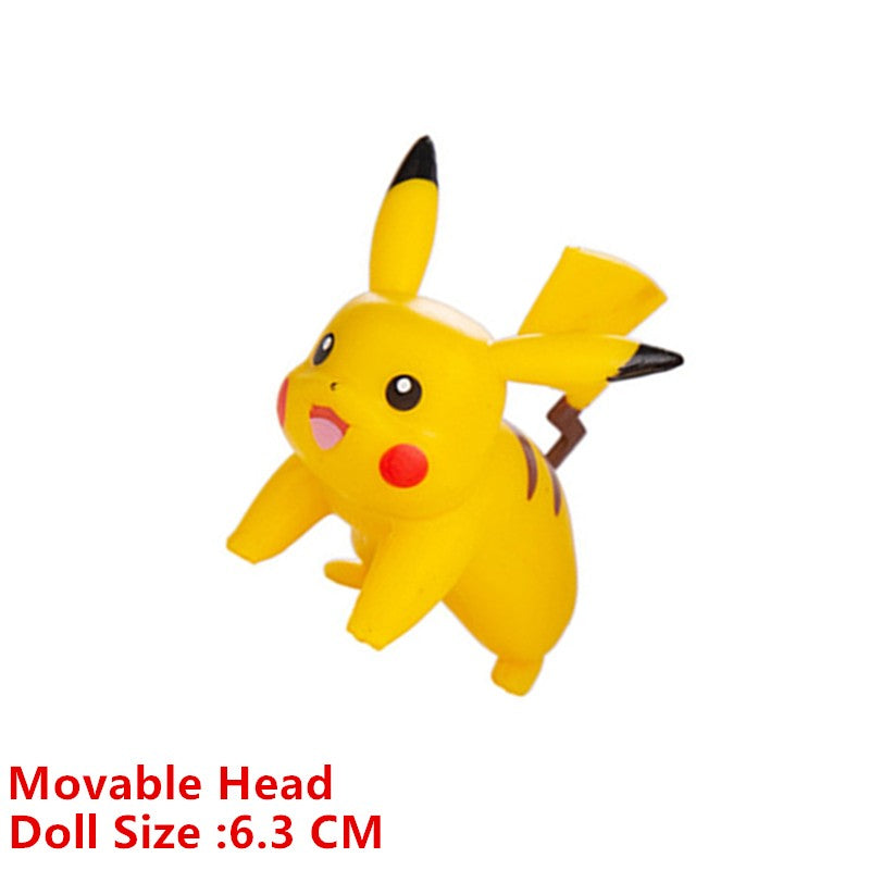 Pokémon 4-13cm Novos Desenhos Animados Filme Anime Figura Pikachu Mewtwo Charmander Blastoise Gurado Pet Ação Modelo Brinquedo Presentes
