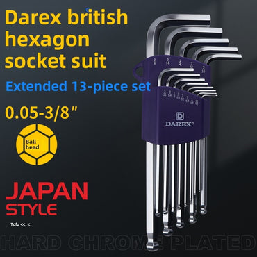 DAREX Metric Ball End Short Tail Hex Key Set 7/9 Piece Short Arm Extended High - Quality Hex Wrenches for Various Tasks