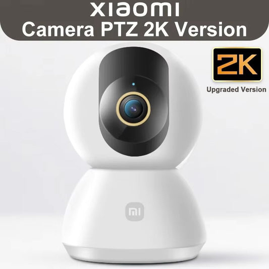 Câmera de Segurança Inteligente Xiaomi 360° Mi PTZ 2K Webcam 1296P 3 Megapixel Detecção Humana por IA Visão Noturna Webcam Funciona com Miji