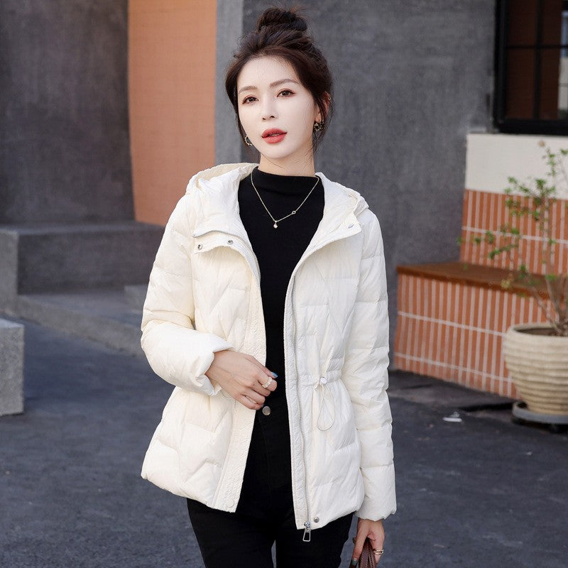 Down For Women, Lightweight Short, 2024 Winter New Collection, Waist Cinching And Warm, Duck Down Slim Fit, Korean Version