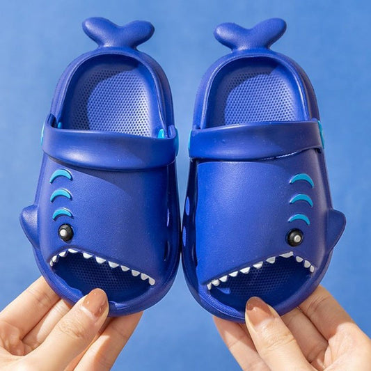 Children Sandals Kids Cartoon Shark Summer Toddler Boys Girls Soft Sole Baby Shoes Anti-Slip Slippers