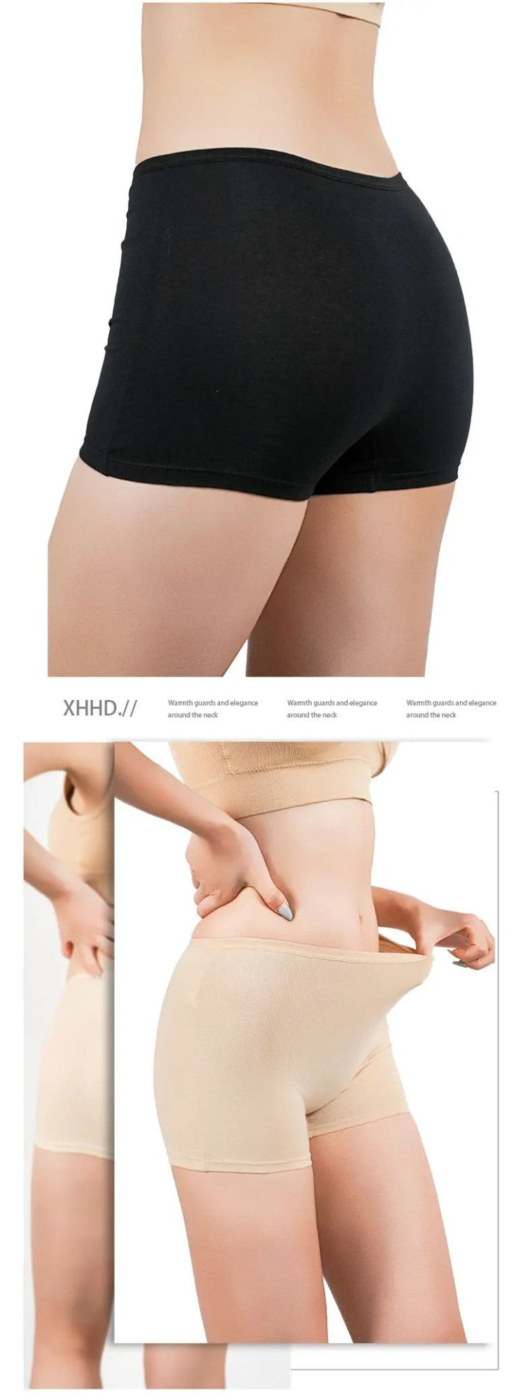 Women Safety Panties Boxer Shorts Female Ladies Seamless Underwear Woman Underpants Panty Pants Black Beige Protective Boyshorts
