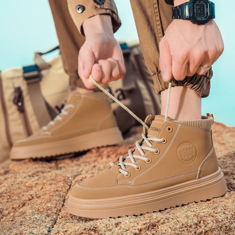 The 2025 autumn/winter new men's casual bestseller thick-soled high-top boots