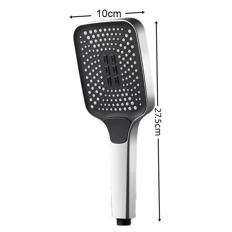 1.5/2M Stainless Steel Shower Hose Black/Silver Long Bathroom Shower Water Hose Extension Plumbing Pipe Showerhead Tube