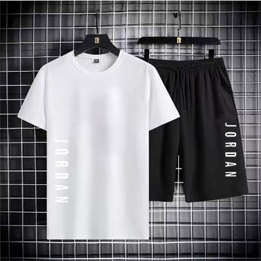 2025 summer fashion men's casual sports suit T-shirt shorts suit casual short sleeves suit jogging fitness clothing brand clothi