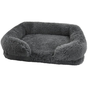 Cama ortopédica espessa para cães grandes - esponja em caixa de ovo, capa de pelúcia fácil de remover e lavar, móveis duráveis para animais de estimação,