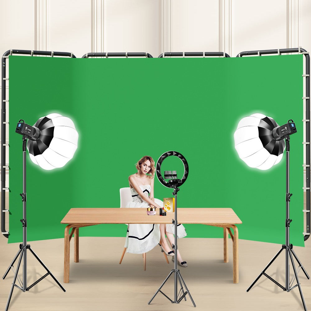 SH 2.4x4M Background Stand Frame With Photography Green Screen Backdrops Photography Background Support Studio Light Tripod