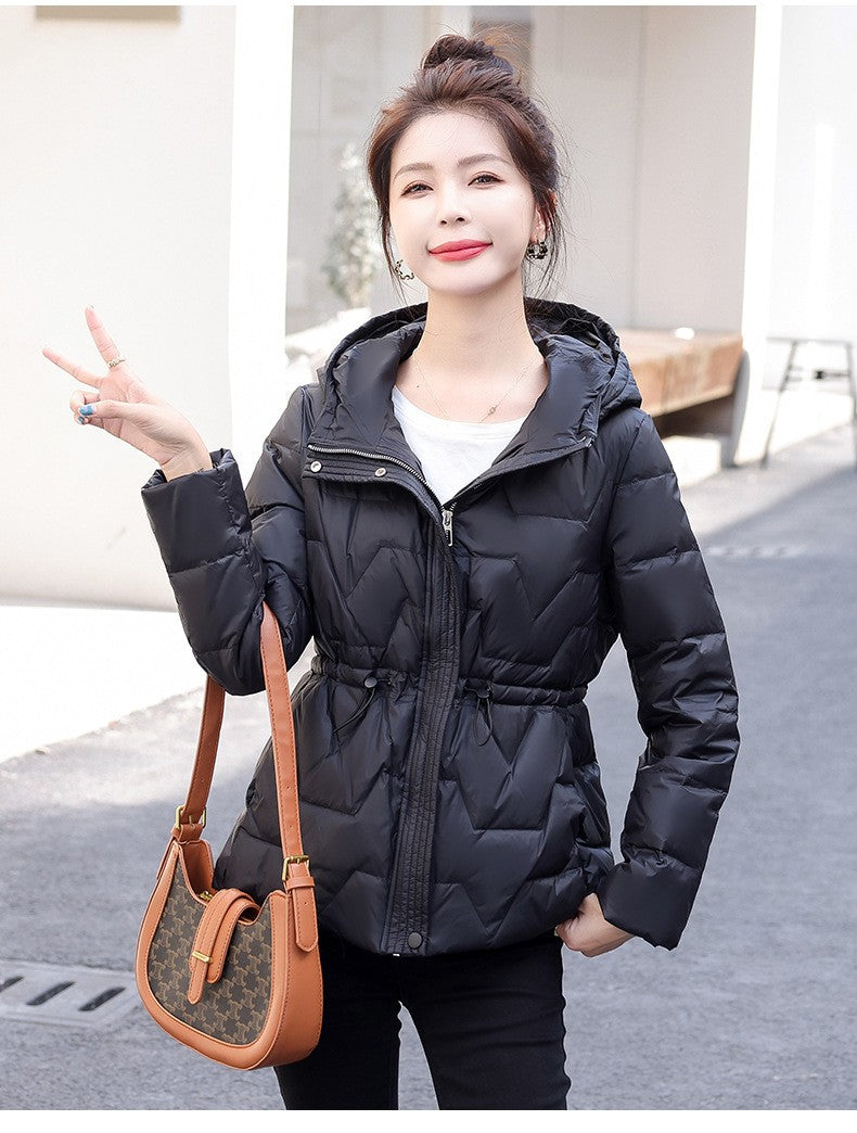 Down For Women, Lightweight Short, 2024 Winter New Collection, Waist Cinching And Warm, Duck Down Slim Fit, Korean Version