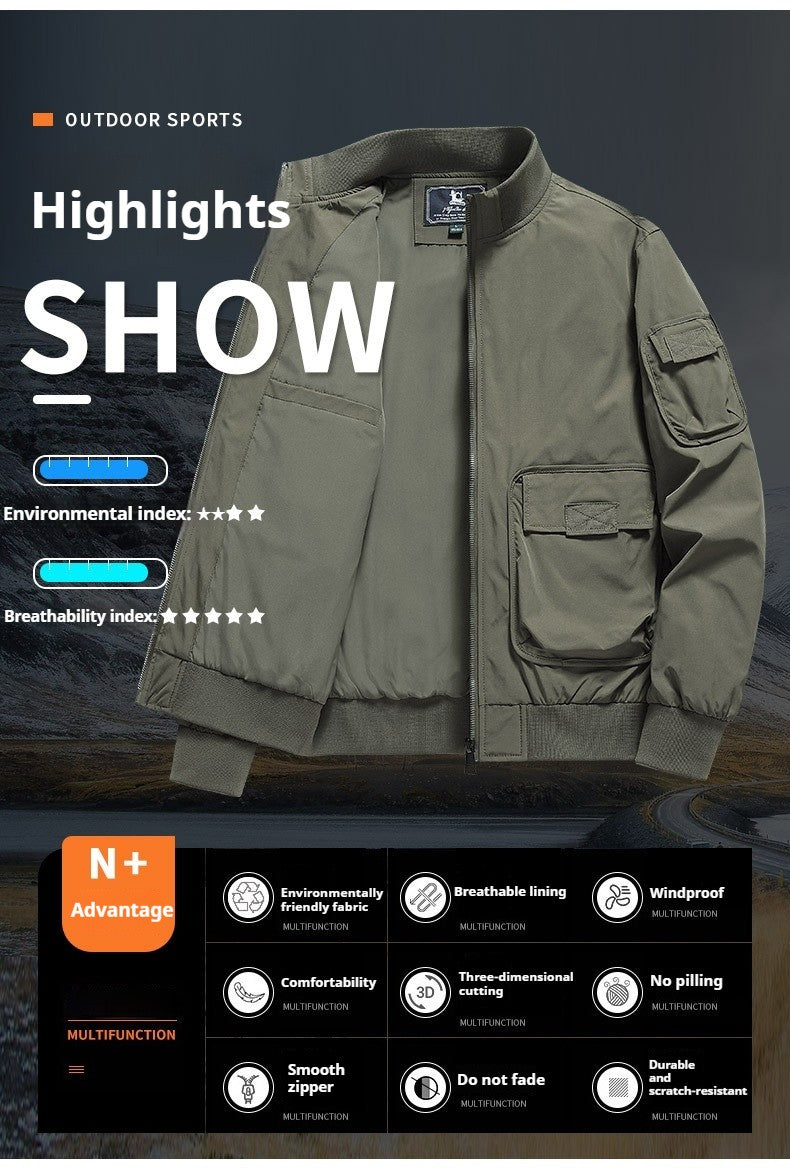 Cotton Flight Jackets for Men Spring and Autumn New Loose Oversized Men's Clothing Baseball Jacket Coats