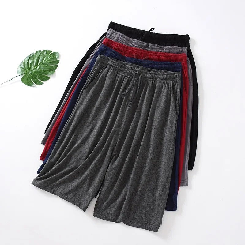 Modal Men's Pajama Pants Men Summer Thin Five-point Home Shorts Loose Casual Large Size Home Pajamas Beach Pants Sleep Wear Men