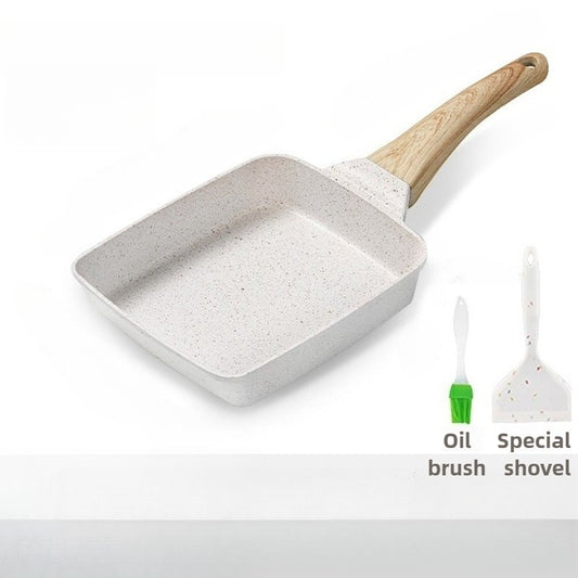 Japanese Omelette Pan Tamagoyaki Egg Pan Nonstick Egg Frying Pan Rectangle Steak Frying Pan with Detachable Scalding Handle