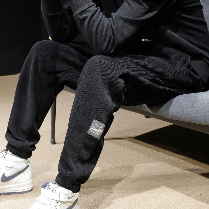 Autumn and Winter Men's Corduroy Casual Trousers Leggings Sweatpants Loose and Versatile Construction Site Pants Men's Trousers