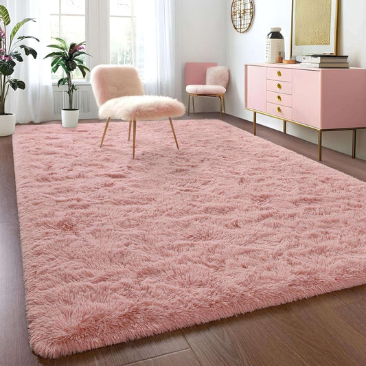 Fluffy Rugs for Bedroom Fuzzy Area Rugs for Living Room Soft Kids Carpet Non Slip Rugs for Hardwood Floors Room Decor
