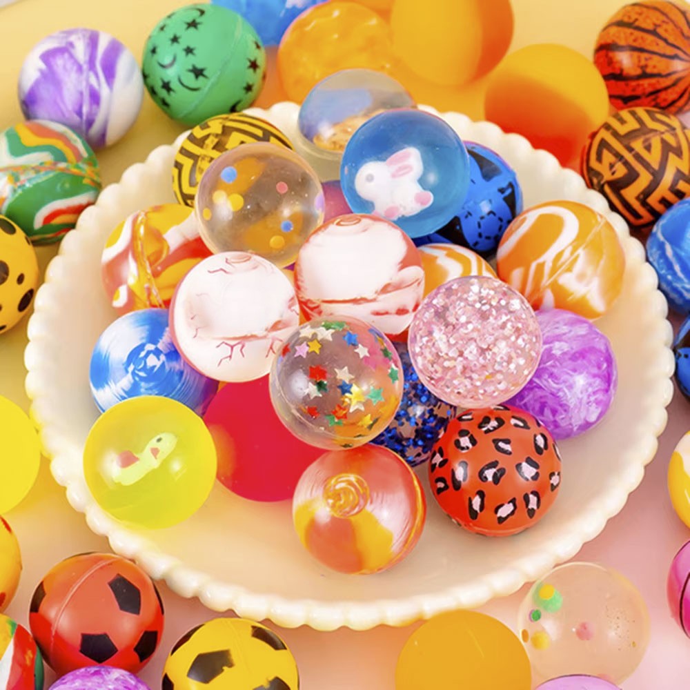 10-50Pcs Bouncy Ball Toys Kid Birthday Party Favors Gifts for Guests Rubber Bouncing Ball Pinata Goody Bag Fill Prizes