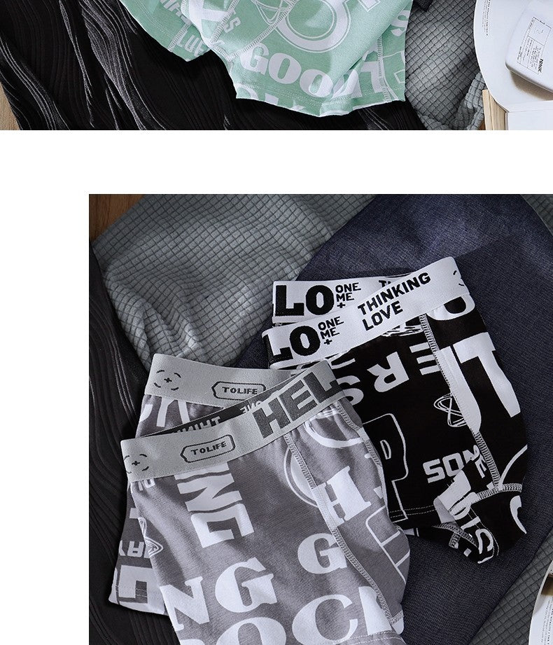 Men Underwear BoxerShorts Cotton Man Panties Male Boxers Breathable Comfortable Mens Printed Underpants Sexy cuecas calzoncillos