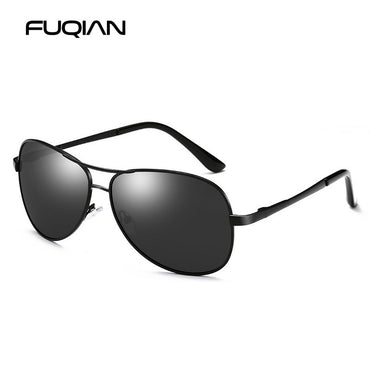 Classic Pilot Polarized Sunglasses Men Women Fashion Metal Aviation Sun Glasses Vintage Black Driving Shades UV400