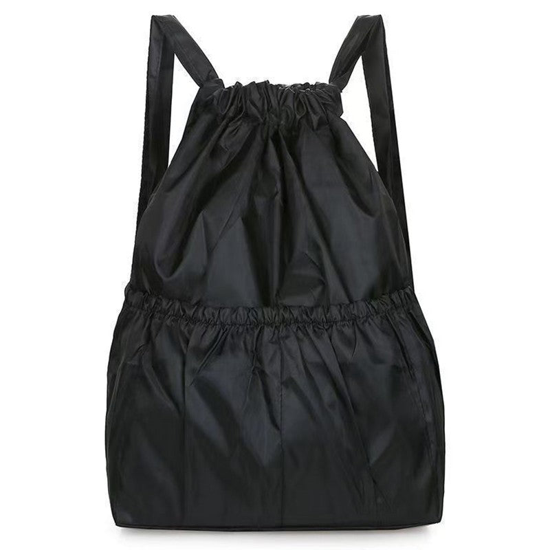 Men's and Women's Dual Shoulder Backpacks - Large Capacity Drawstring Fastened Shoulder Bags for Outdoor Leisure Use