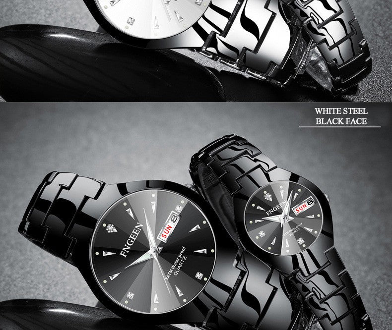 2023 FNGEEN 5808 Relogio Feminino Couple Watch Men Quartz watch for Lovers Luxury Womens wristwatch Stainless Steel Waterproof