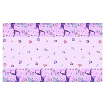 Little Mermaid Disposable Tablecloths Mermaid Birthday Party Decor 1st Birthday Girl Under the Sea Party Supplies Baby Shower