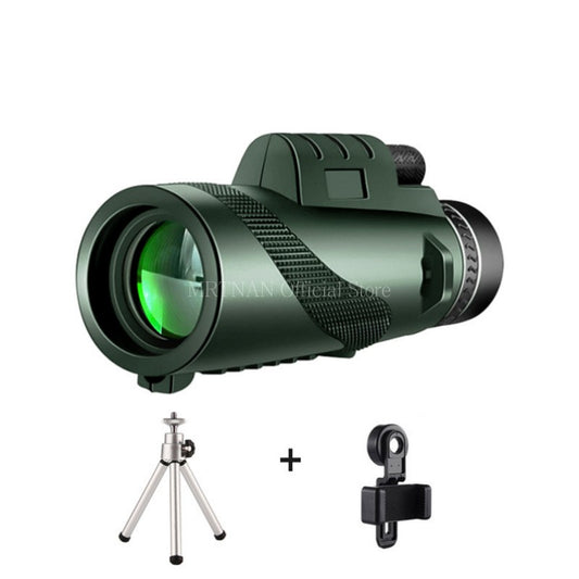 80x100 HD ZOOM Powerful Monocular Telescope Portable Binoculars Long Range Telescope Hunting Camping With Tripod Phone Clip