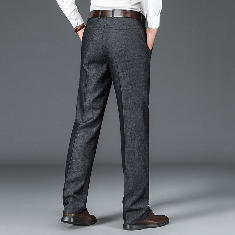 Men's Chic Business Work Hot Sale Suit Pants Middle-age Large Size 29-40 Trousers High Quality Baggy Formal Occasion Pants Male