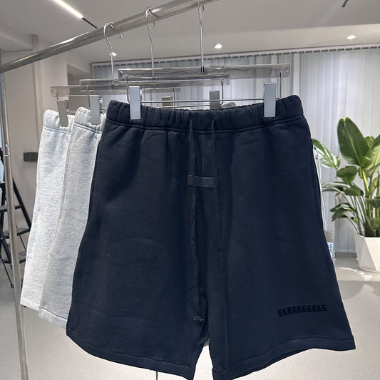9th Collection Trendy Brand Summer Shorts Men's Hip hop Streetwear Drawstring Shorts Fashion Cotton Fleece Shorts Unisex