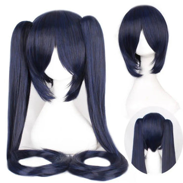 28 Colors Mi Ku Cosplay Wig Long Heat Resistant Synthetic Hair Clip Ponytails Halloween Party Wigs + Wig Cap Snow Mi Ku