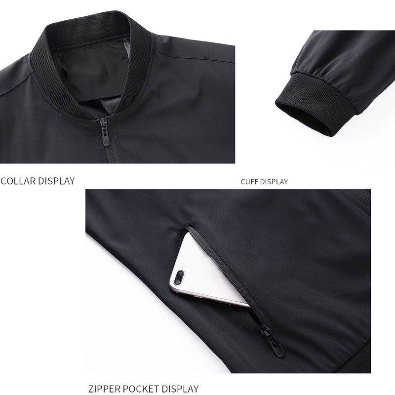 Newest Spring Jacket Men Casual Jacket Zipper Pocket Bomber Jacket Men's Jackets Slim Fit Luxury Baseball Coats L-3XL Outerwear