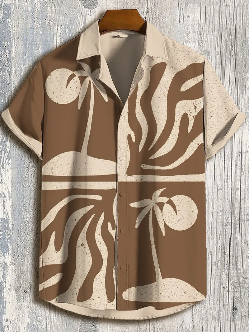 Men's beautiful graphics Shirts Fashion Short Sleeve Button Down Lapel Shirts For Summer Oversized Tops Casual Hawaiian Shirts